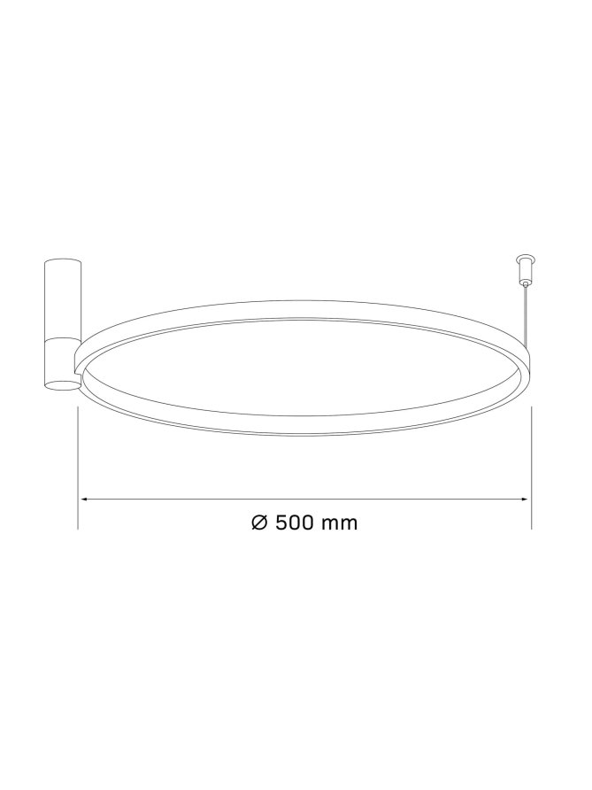 okrągła lampa sufitowa ring LED do salonu nad stół minimalistyczny  - LEDco.pl