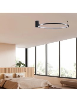 okrągła lampa sufitowa ring LED do salonu nad stół minimalistyczny  - LEDco.pl