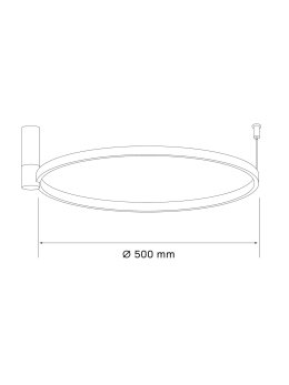 okrągła lampa sufitowa ring złota LED do salonu minimalistyczna  - LEDco.pl