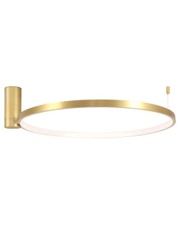 okrągła lampa sufitowa ring złota LED do salonu minimalistyczna  - LEDco.pl
