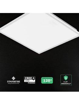 Panel LED V-TAC 40W 600x600 LED CREE CHIP zasilacz STARSENSE backlight 33mm 120Lm/W VT-61044 4000K 4800lm 6 lat gwarancji