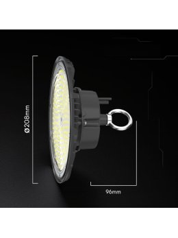 Oprawa V-TAC LED UFO high bay IP65 ALU 155Lm/W 200W VT-91202 4000K 31000lm 5 lat gwarancji