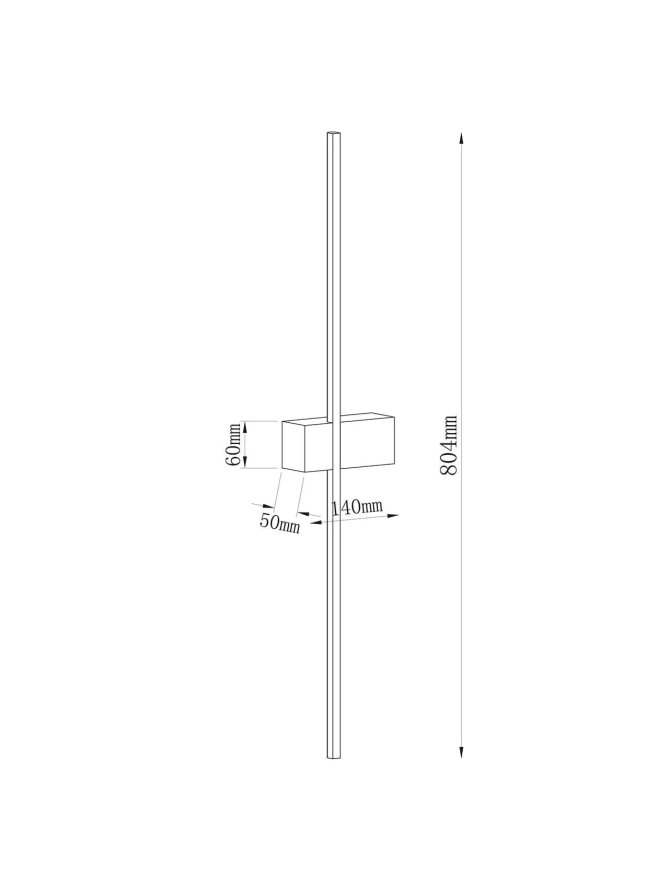 lampa elewacyjna ścienna LED prosty kinkiet listwa - LEDco.pl