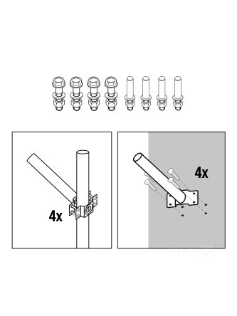 Uchwyt ścienny BASE SE 500mm Fi 48mm LED2B 2