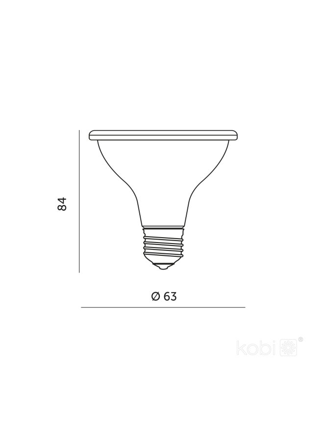 Żarówka do roślin LED PLANTY B 7W E27 1200K czarna Kobi Design