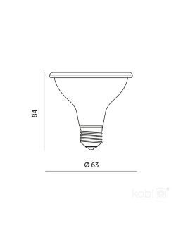 Żarówka do roślin LED PLANTY B 7W E27 1200K czarna Kobi Design