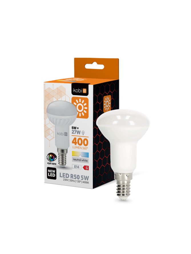 Żarówka LED R50 5W E14 4000K Kobi