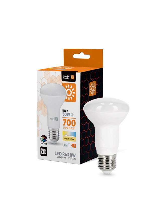 Żarówka LED R63 8W E27 3000K Kobi