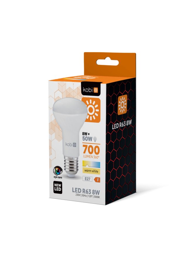 Żarówka LED R63 8W E27 3000K Kobi