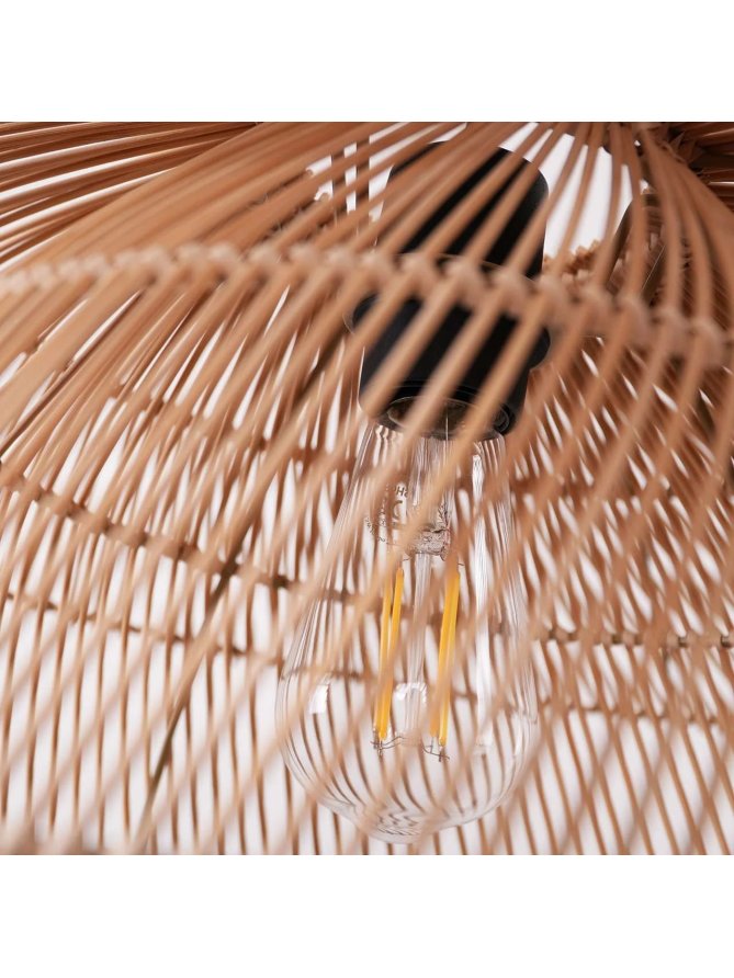 Lampa wisząca zwis boho bambus naturalna rustykalna - LEDco.pl
