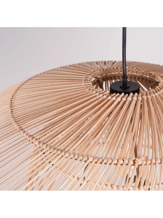 Lampa wisząca zwis boho bambus naturalna rustykalna - LEDco.pl