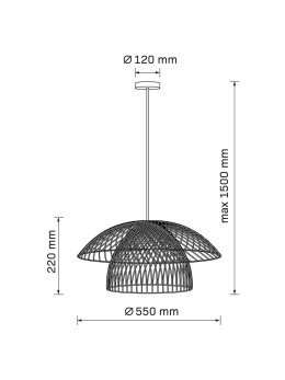 Lampa wisząca zwis boho bambus naturalna rustykalna - LEDco.pl