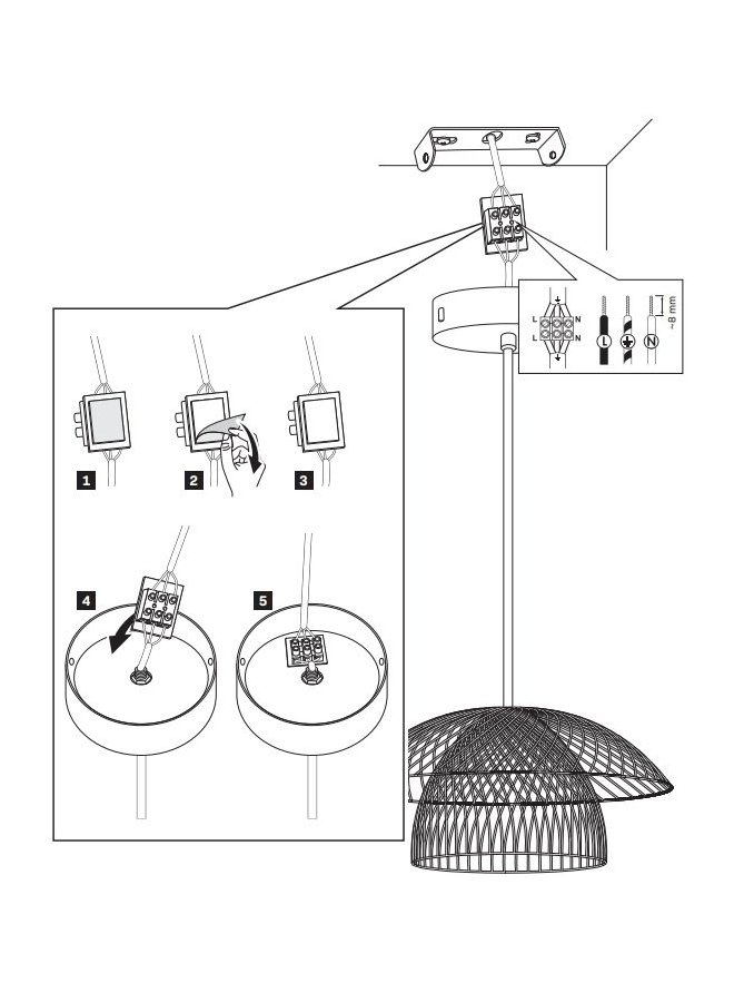 Lampa wisząca zwis boho bambus naturalna rustykalna - LEDco.pl