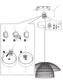 Lampa wisząca zwis boho bambus naturalna rustykalna - LEDco.pl