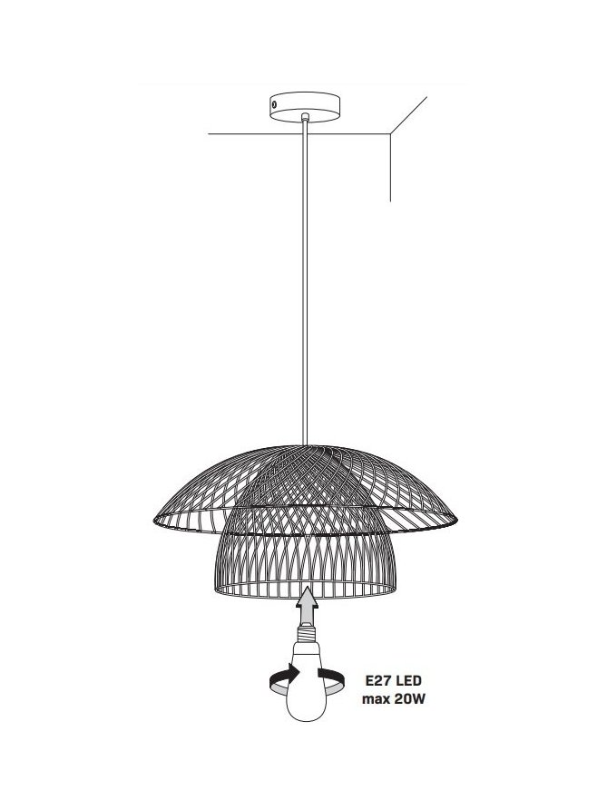 Lampa wisząca zwis boho bambus naturalna rustykalna - LEDco.pl