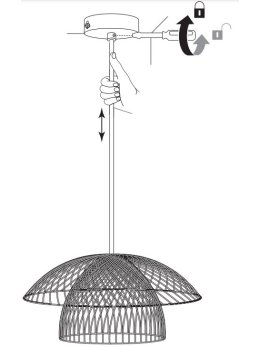 Lampa wisząca zwis boho bambus naturalna rustykalna - LEDco.pl