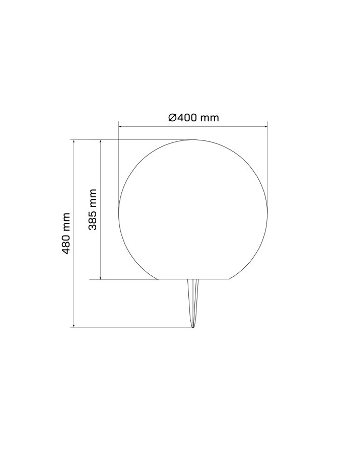 Lampa solarna kula do ogrodu podświetlana okrągła LED 40cm - LEDco.pl