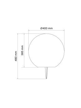 Lampa solarna kula do ogrodu podświetlana okrągła LED 40cm - LEDco.pl