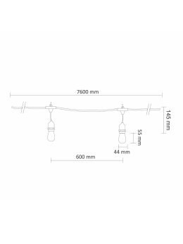 Girlanda ogrodowa łańcuch kolorowa ZESTAW 322166 - LEDco.pl