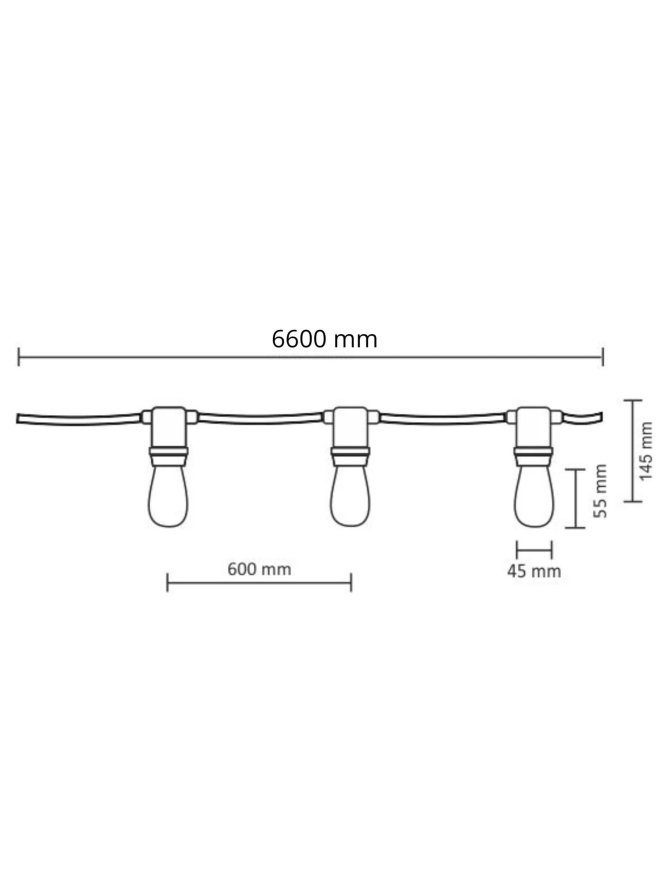 Zestaw girlanda sznur świetlny LED + żarówki 310330 - LEDco.pl
