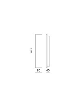Kinkiet ogrodowy LED MIRANA 8W 30cm 4000K IP44 czarny Kobi
