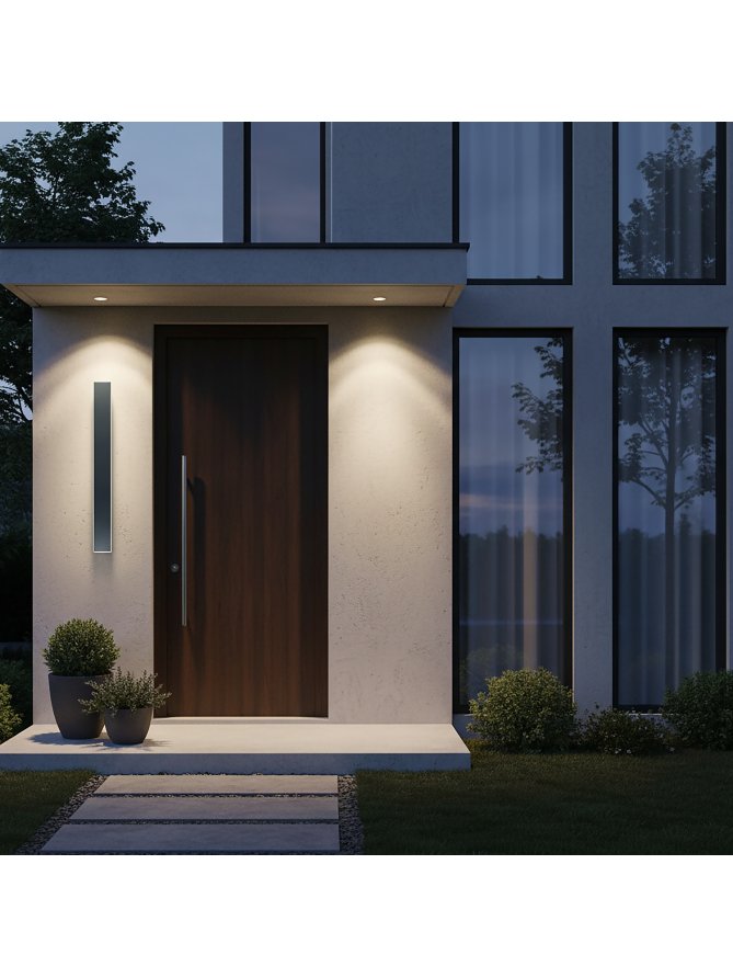 Kinkiet ogrodowy LED MIRANA 12W 60cm 4000K IP44 czarny Kobi