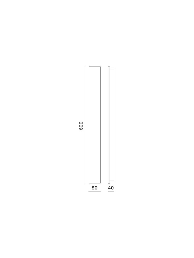 Kinkiet ogrodowy LED MIRANA 12W 60cm 4000K IP44 czarny Kobi