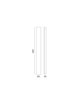 Kinkiet ogrodowy LED MIRANA 12W 60cm 4000K IP44 czarny Kobi