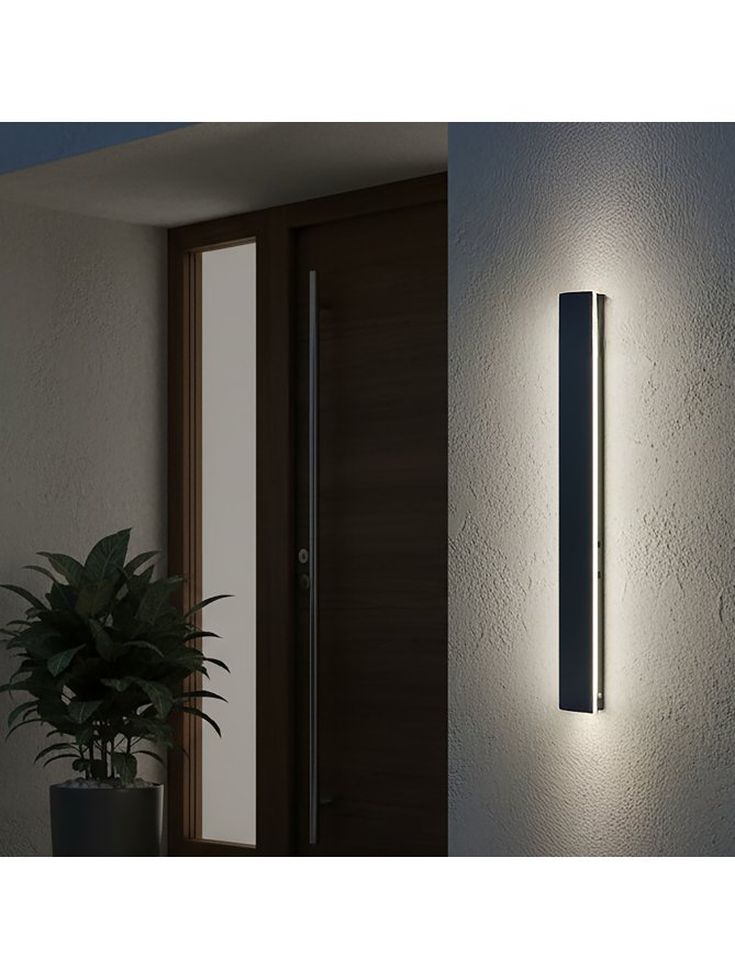 Kinkiet ogrodowy LED MIRANA 12W 60cm 4000K IP44 czarny Kobi