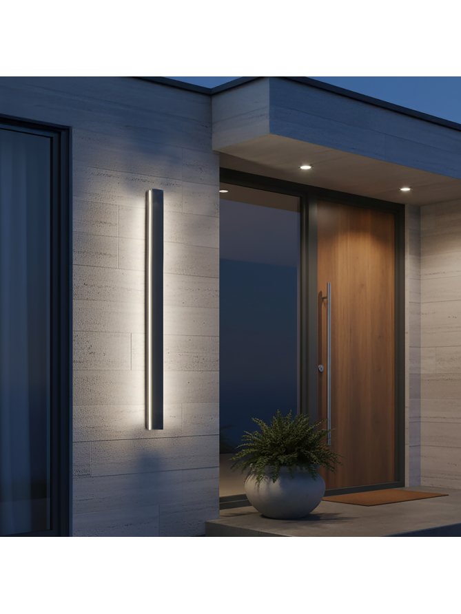 Kinkiet ogrodowy LED MIRANA 25W 120cm 4000K IP44 czarny Kobi