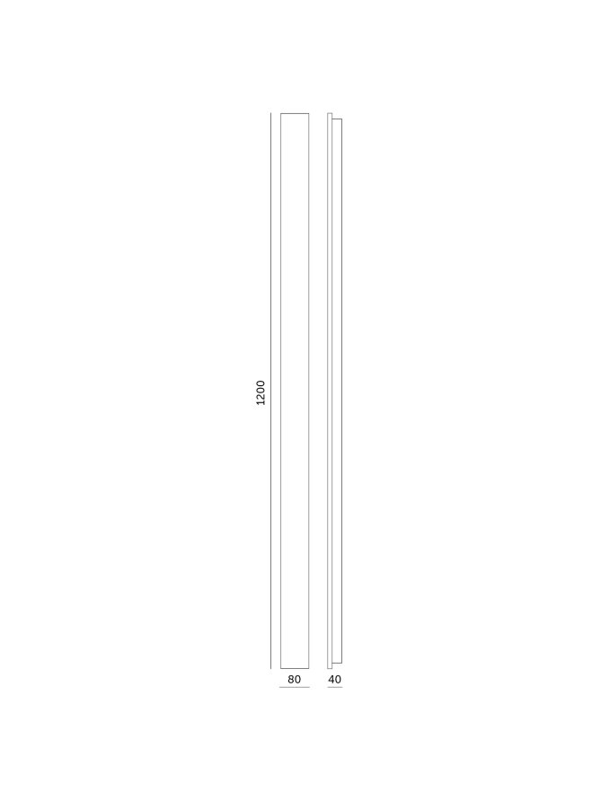 Kinkiet ogrodowy LED MIRANA 25W 120cm 4000K IP44 czarny Kobi