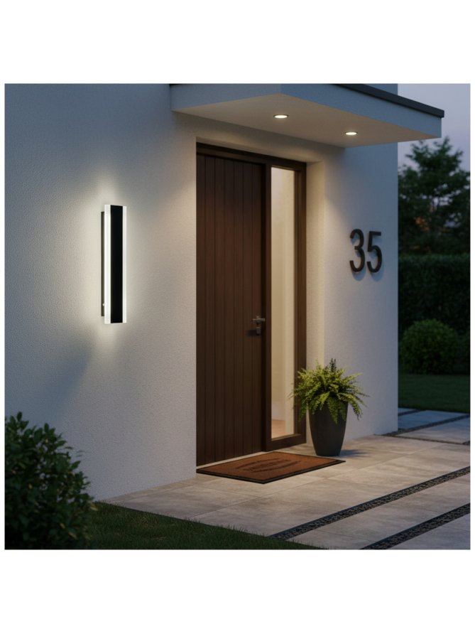 Kinkiet ogrodowy LED MIRANA S 8W 30cm 4000K IP44 czarny Kobi