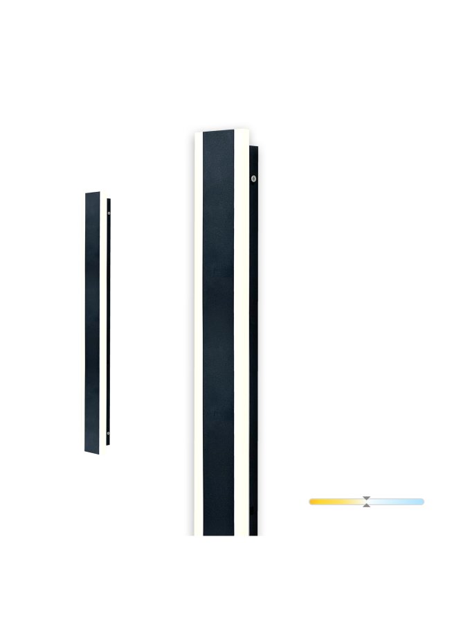 Kinkiet ogrodowy LED MIRANA S 12W 60cm 4000K IP44 czarny Kobi