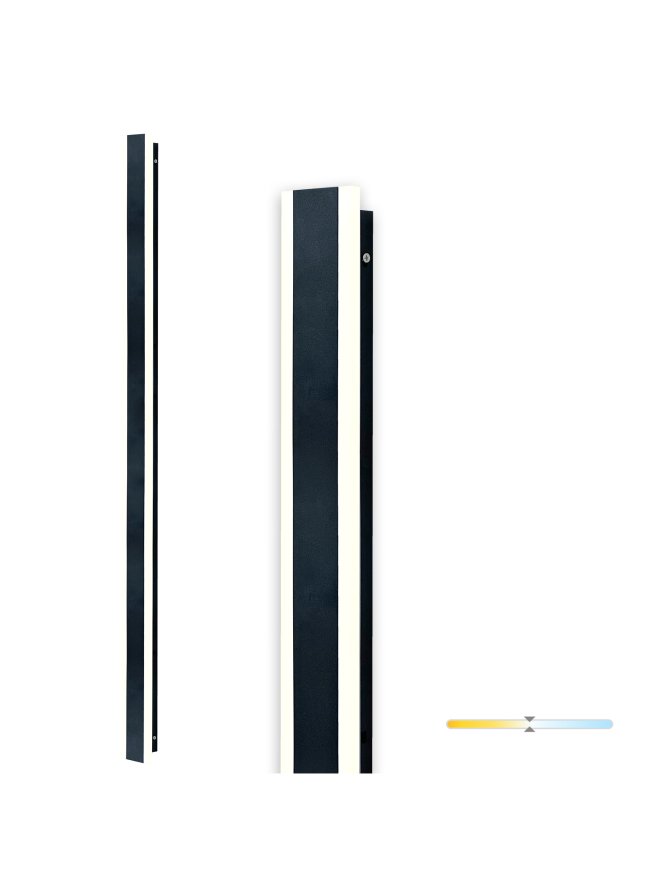 Kinkiet ogrodowy LED MIRANA S 25W 120cm 4000K IP44 czarny Kobi