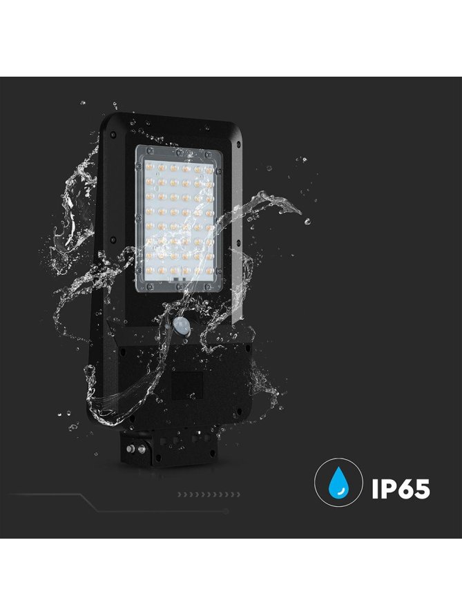 Naświetlacz oprawa uliczna solarna V-TAC 20W LED czarna IP65 150Lm/W VT-ST20CCT 3000K-4000K-6000K 3000lm 3 lata gwarancji