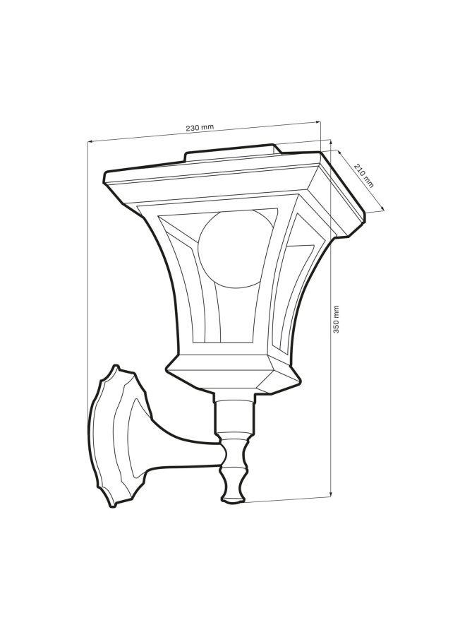 Lampa elewacyjna solarna z czujnikiem zmierzchu LED 330918 GoldLux - LEDco.pl