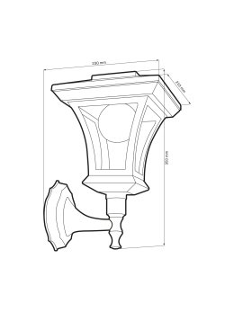 Lampa elewacyjna solarna z czujnikiem zmierzchu LED 330918 GoldLux - LEDco.pl