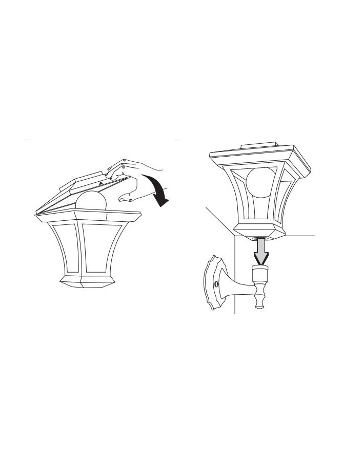 Lampa elewacyjna solarna z czujnikiem zmierzchu LED 330918 GoldLux - LEDco.pl