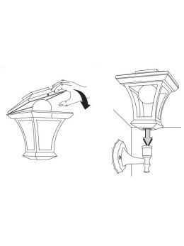 Lampa elewacyjna solarna z czujnikiem zmierzchu LED 330918 GoldLux - LEDco.pl