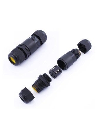 Złączka mufa hermetyczna 2x3Pin czarna 0.5-1.5mm2 średnica przewodu 5-9mm IP68 V-TAC VT-868 2
