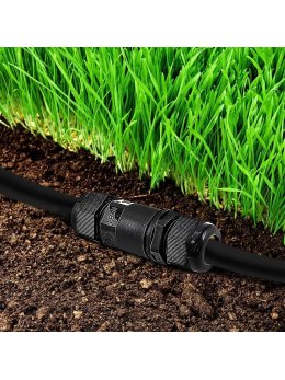 Złączka mufa hermetyczna 2x3Pin czarna 0.5-1.5mm2 średnica przewodu 5-9mm IP68 V-TAC VT-868
