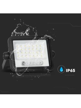 Naświetlacz LED solarny V-TAC 6W CCT pilot auto timer IP65 czarny VT-54W 700lm 3 lata gwarancji