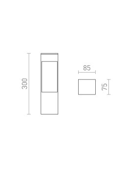 TORIN 30 podłogowa jasno szara  230V LED 7W IP65  3000K