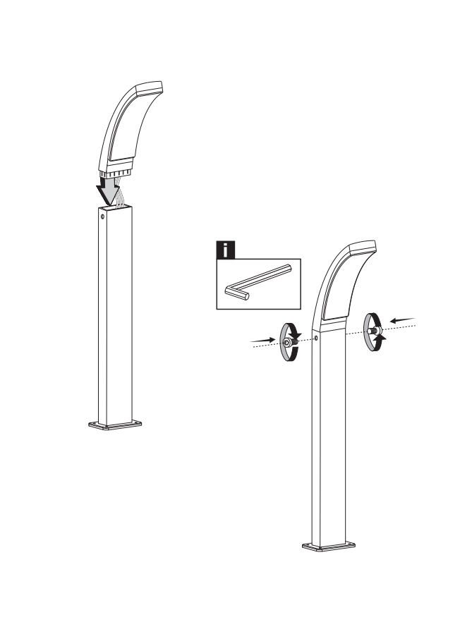 Lampa ogrodowa stojąca nowoczesna wygięta 100cm 331366 - LEDco.pl