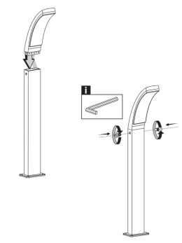 Lampa ogrodowa stojąca nowoczesna wygięta 100cm 331366 - LEDco.pl