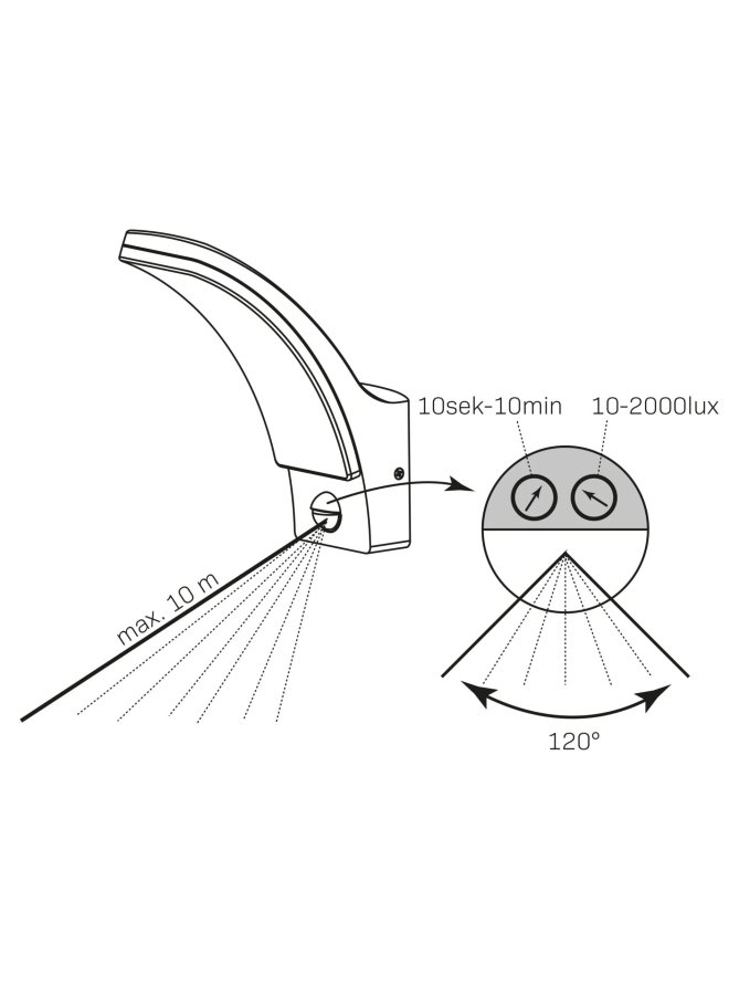 Lampa elewacyjna zagięta kinkiet 331342 - LEDco.pl