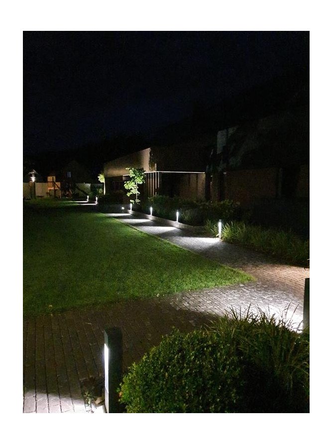 Lampa ogrodowa kwadratowa nowoczesna Modern 60cm IP44 Radex - LEDco.pl