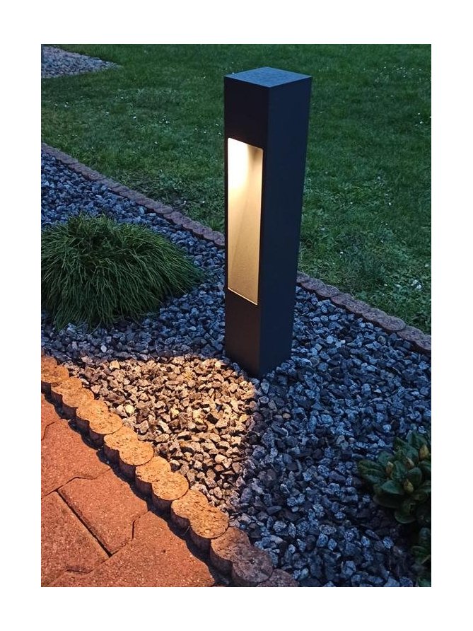 Lampa ogrodowa kwadratowa nowoczesna Modern 60cm IP44 Radex - LEDco.pl