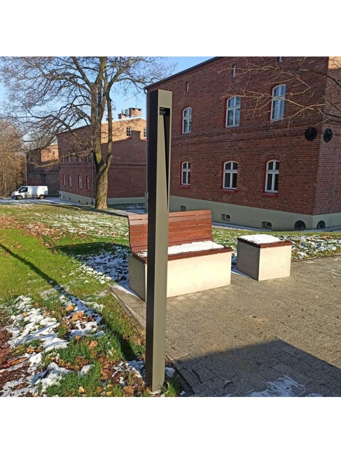 Latarnia ogrodowa kwadrat nowoczesna Modern 200cm Radex - LEDco.pl