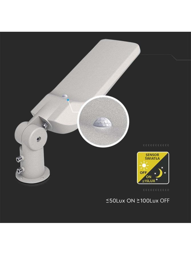 Oprawa uliczna LED V-TAC SAMSUNG CHIP z regulacją i czujnikiem światła 150W 135Lm/W VT-169ST-S 4000K 20250lm 5 lat gwarancji